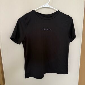 lovers of‎ hYOUmanity Womens XS Black Hustle Short Sleeve Athletic Tee T-Shirt